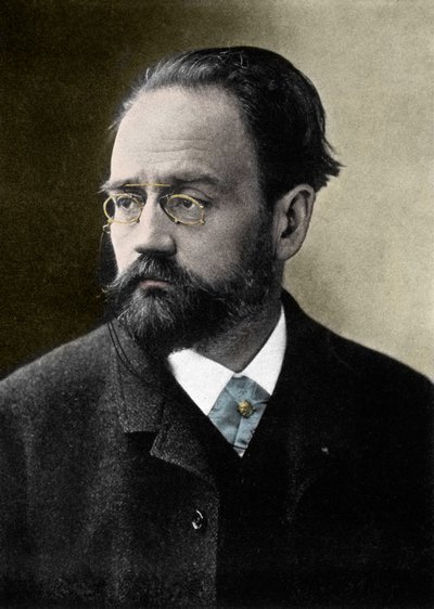 Portræt af Emile Zola (1840-1902) fransk forfatter. af French Photographer