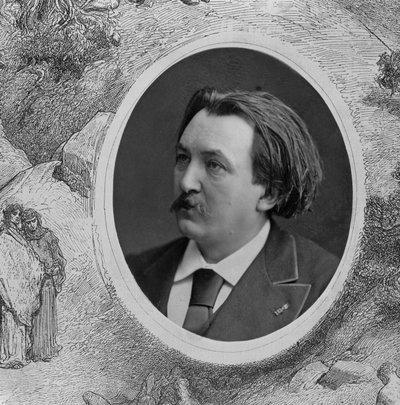 Portræt af Gustave Dore (1832-83) (s/h foto) (detaljer fra 202837) af French Photographer