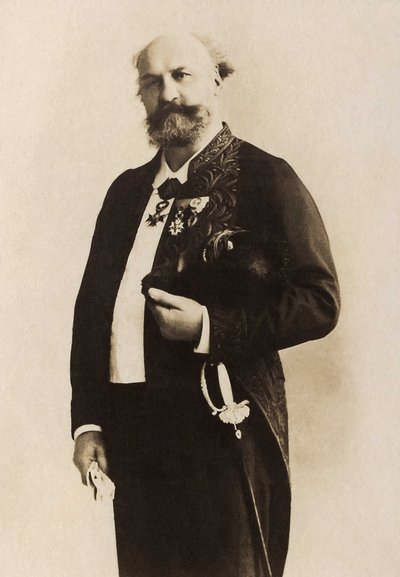 Portræt af Jules Eugene Lenepveu (1819-1898), fransk maler. af French Photographer