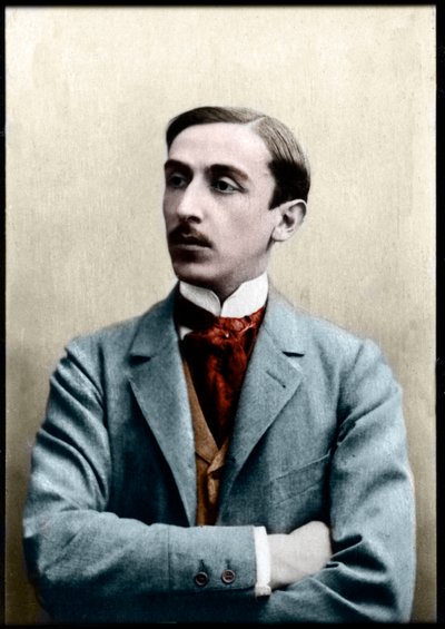 Portræt af Maurice Barres (1862-1923), fransk forfatter, journalist og socialistisk politiker. af French Photographer