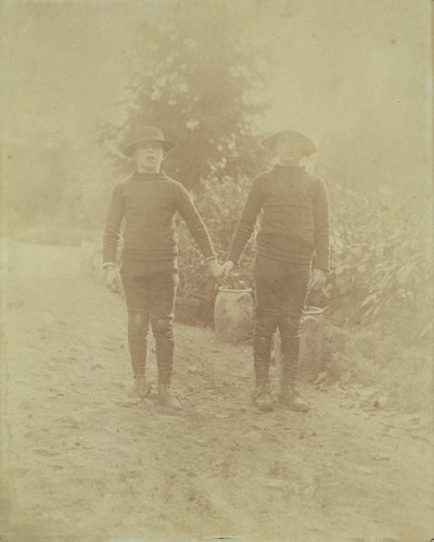 Portræt af Michel Monet og Jean-Pierre Hoschede af French Photographer