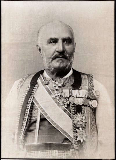 Portræt af Nicolas 1er (1841-1921), Prins af Montenegro. af French Photographer