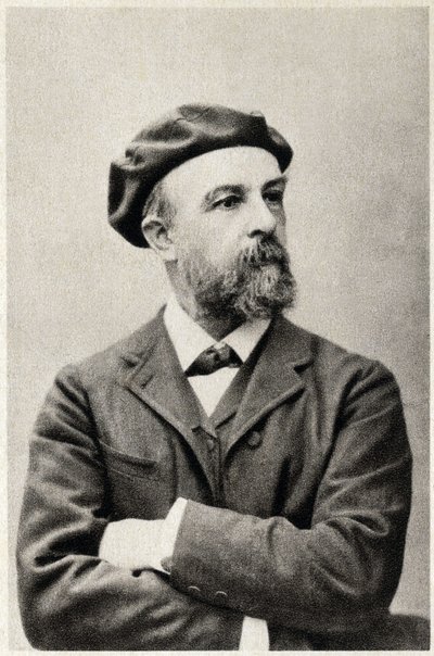 Portræt af Odilon Redon (1840-1916), fransk maler. Fotografering af French Photographer