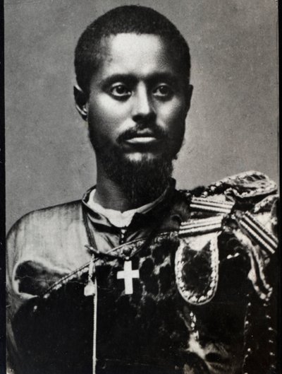 Portræt af Ras Makonnen (1852-1906), general og guvernør i Harar-provinsen i Etiopien. af French Photographer