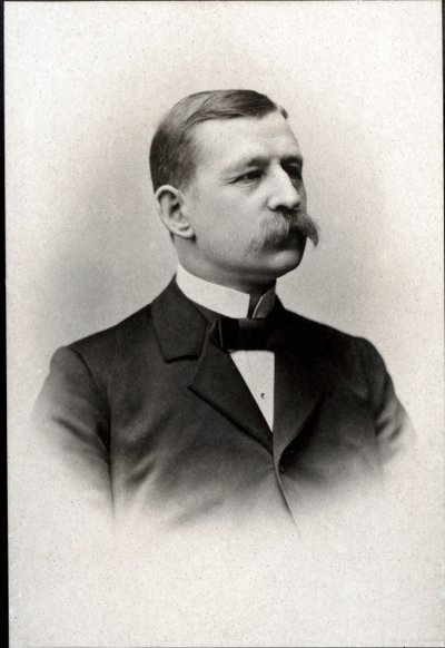 Portræt af Salomon August Andree (1854-1897), svensk ingeniør, fysiker, aeronaut og polarforsker. af French Photographer