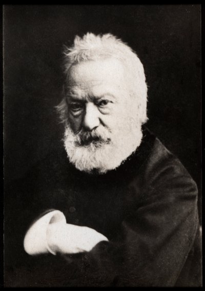 Portræt af Victor Hugo (1802-1885), fransk digter, dramatiker, romanforfatter, essayist. af French Photographer