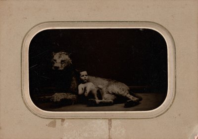 Portræt af et barn, ca. 1860 (foto) af French Photographer