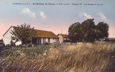 Postkort, der forestiller Henri Desire Landrus hus (1869-1922) i Gambais (se 238390 for sort/hvid fotografi) af French Photographer