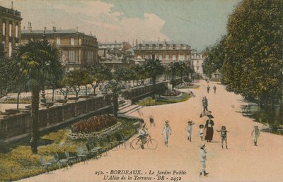Offentlig have i Bordeaux, Frankrig. Postkort sendt i 1913. af French Photographer