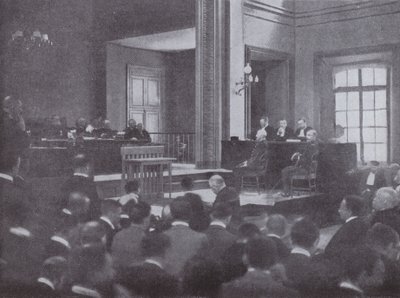 Retrial of the case of Alfred Dreyfus, French army officer wrongly convicted of treason, Rennes, France, 1899dani af French Photographer