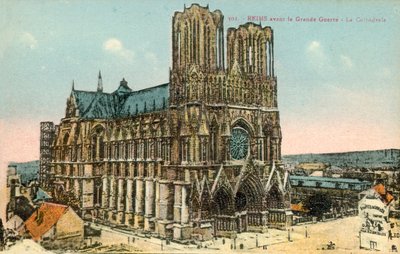 Reims, katedralen, før WW1 af French Photographer