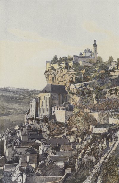 Rocamadour, Klippen og byen, Udsigt N af French Photographer