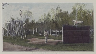 Sejlere i stangspring på Ecole de Gymnastique de Lorient, Frankrig (farvefoto) af French Photographer