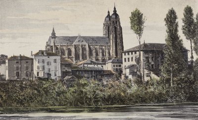 Saint-Nicolas-de-Port, Kirke, N sidefacade af French Photographer