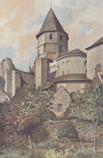 Saint-Robert, Kirke, Ensemble N E af French Photographer