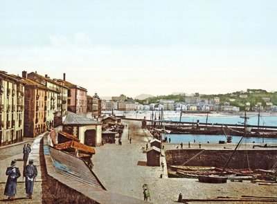 San Sebastián Havn, Spanien, 1890-1900 af French Photographer