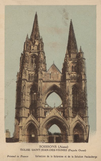 Soissons, Saint Jean Des Vignes kirke af French Photographer