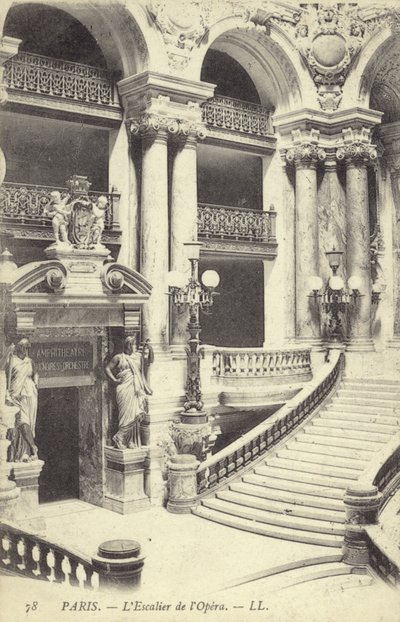 Operaens trappe, Paris af French Photographer