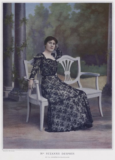 Suzanne Despres, fransk skuespillerinde (farvet foto) af French Photographer