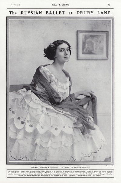 Tamara Karsavina, russisk ballerina af French Photographer