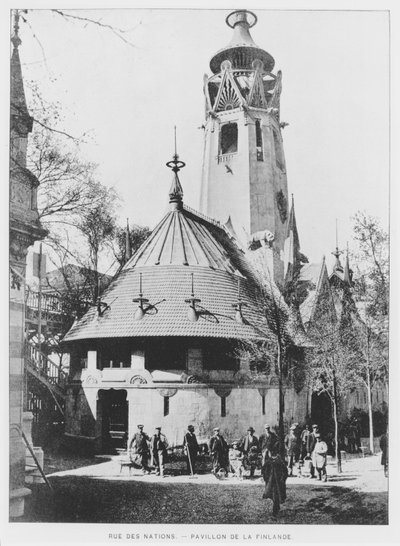Den finske pavillon på Rue des Nations ved Exposition Universelle i 1900, Paris af French Photographer