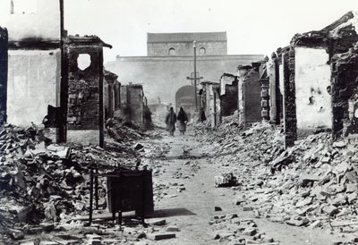 Ødelæggelserne i Kina under Boxeroprøret i 1900 af French Photographer