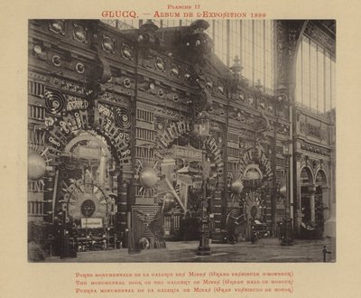 Den monumentale dør til galleriet Mines, Great Hall of Honor af French Photographer