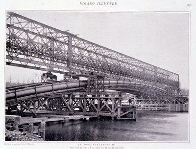 Værkerne af broen Alexander III til 15/12/1898 - i "" The Figaro Illustrated"" af French Photographer