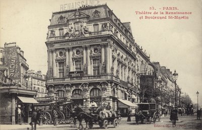 Theatre de la Renaissance og Boulevard St Martin, Paris af French Photographer