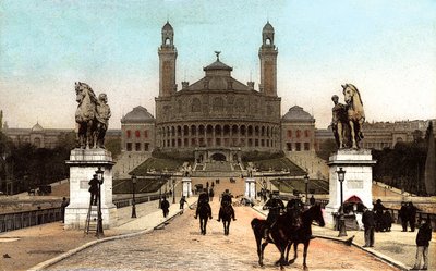 Trocadero-paladset bygget til verdensudstillingen i Paris i 1878, ca. 1906 (foto) af French Photographer