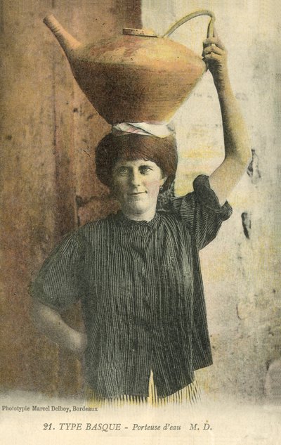 Baskisk type, vandbærer af French Photographer