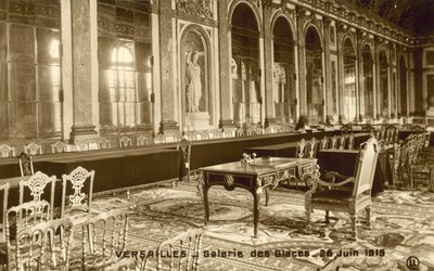Versailles, Sal of Mirrors, 28. juni 1919 af French Photographer