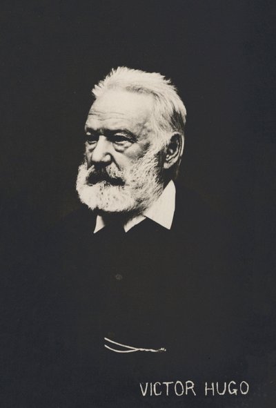 Victor Hugo, portræt (s/h foto) af French Photographer