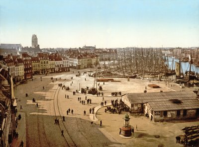 Udsigt over Dunkirk Port, 1890-1900 af French Photographer