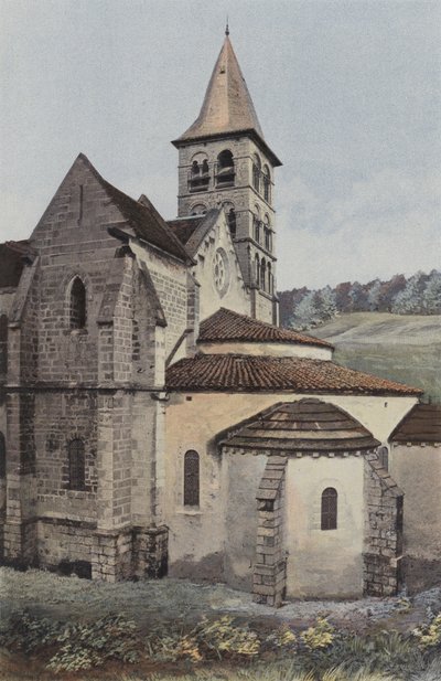 Vignory, Kirke, Apsis og S tværskib af French Photographer
