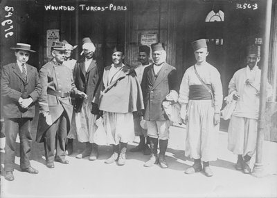 Sårede Turcos i Paris, 1914 af French Photographer
