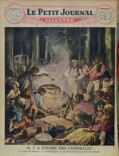 En gruppe kannibalistiske sigøjnere i Tjekkoslovakiet, fra Le Petit Journal, 1927 af French School