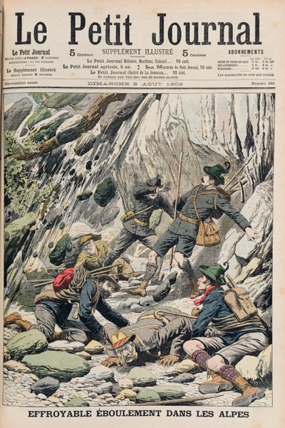A Horrifying Rock Fall in Tyrol, illustration fra 
