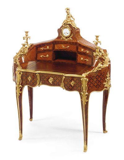 Et bureau i Louis XV-stil af Maison Millet (træ) af French School