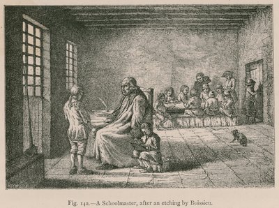 En Skolemester, efter en Radering af Boissieu af French School