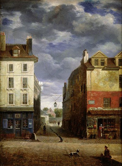 En gade i det gamle Paris af French School