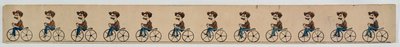 Et Zoetrope-band, der forestiller en cyklist af French School