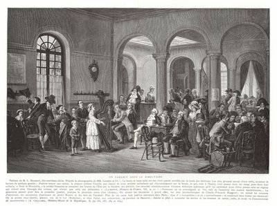 En kabaret under Vejviseren, Den Franske Revolution, 1795-1799 af French School