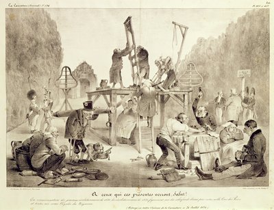 Salut!, plade 406 og 407, nr. 194, La Caricature, trykt hos Delaunois af French School