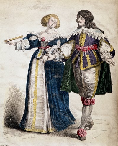 Et par adelige, under Ludvig XIII af French School