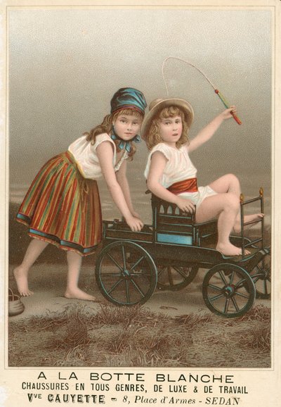 A la Botte Blanche Fransk reklame for sko (chromolitho) af French School