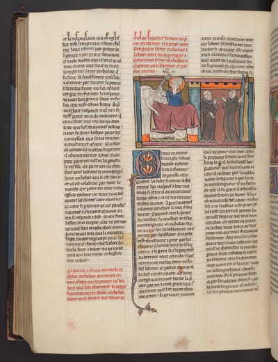En side fra Lives of the Saints af French School