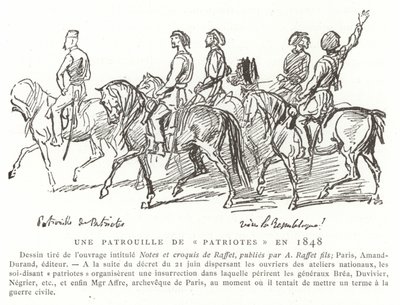 En patrulje af patrioter, Frankrig, 1848 af French School