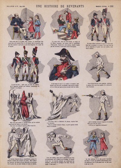En historie om spøgelser (farve litho) af French School