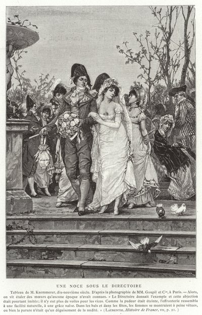 Et bryllup under the Directory, French Revolution, 1795-1799 af French School